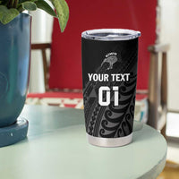Custom New Zealand Cricket Tumbler Cup Maori Kiwi Black Fern LT01 - Polynesian Pride