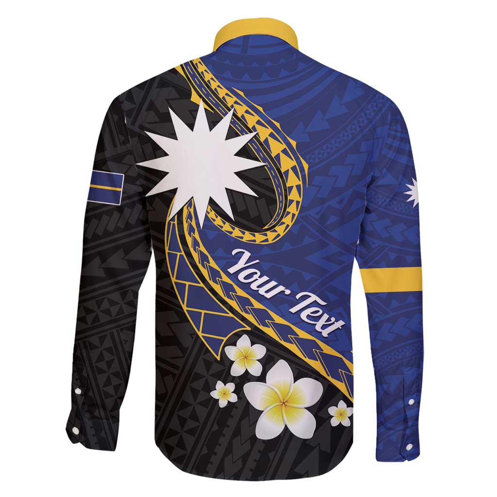 Personalised Nauru Family Matching Long Sleeve Bodycon Dress and Hawaiian Shirt Naoero Proud Plumeria LT01 - Polynesian Pride