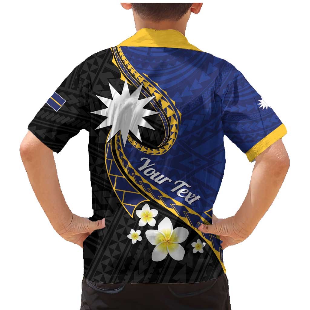 Personalised Nauru Family Matching Mermaid Dress and Hawaiian Shirt Naoero Proud Plumeria LT01 - Polynesian Pride
