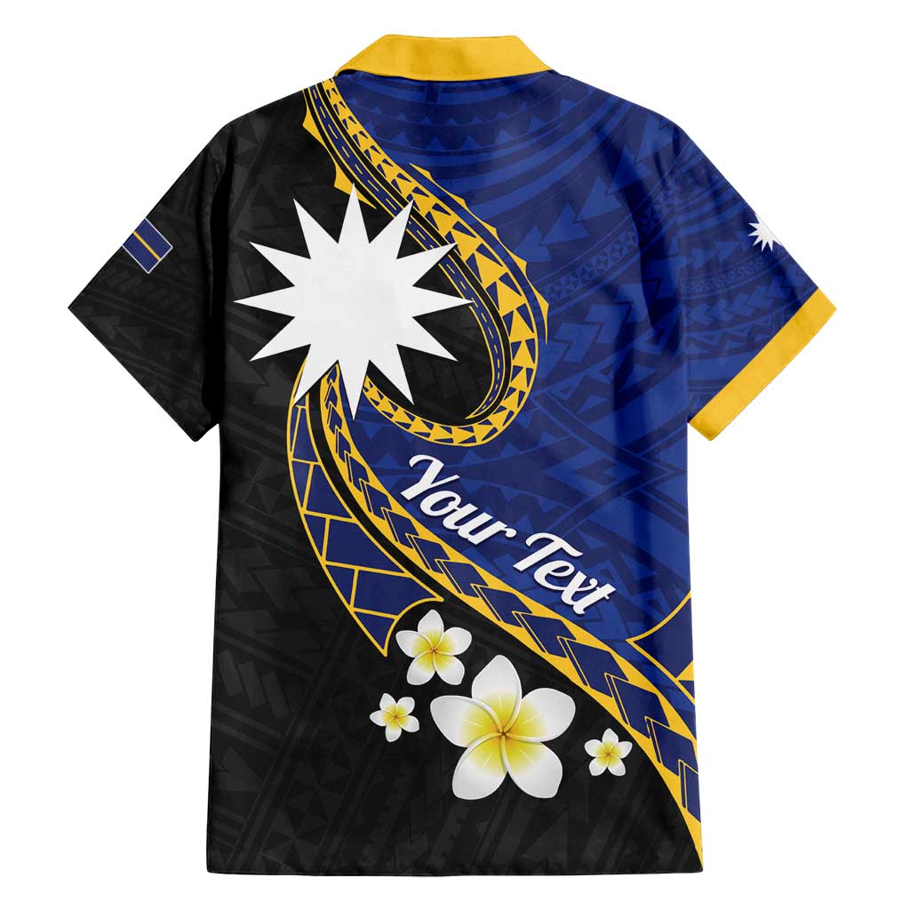Personalised Nauru Family Matching Off Shoulder Short Dress and Hawaiian Shirt Naoero Proud Plumeria LT01 - Polynesian Pride