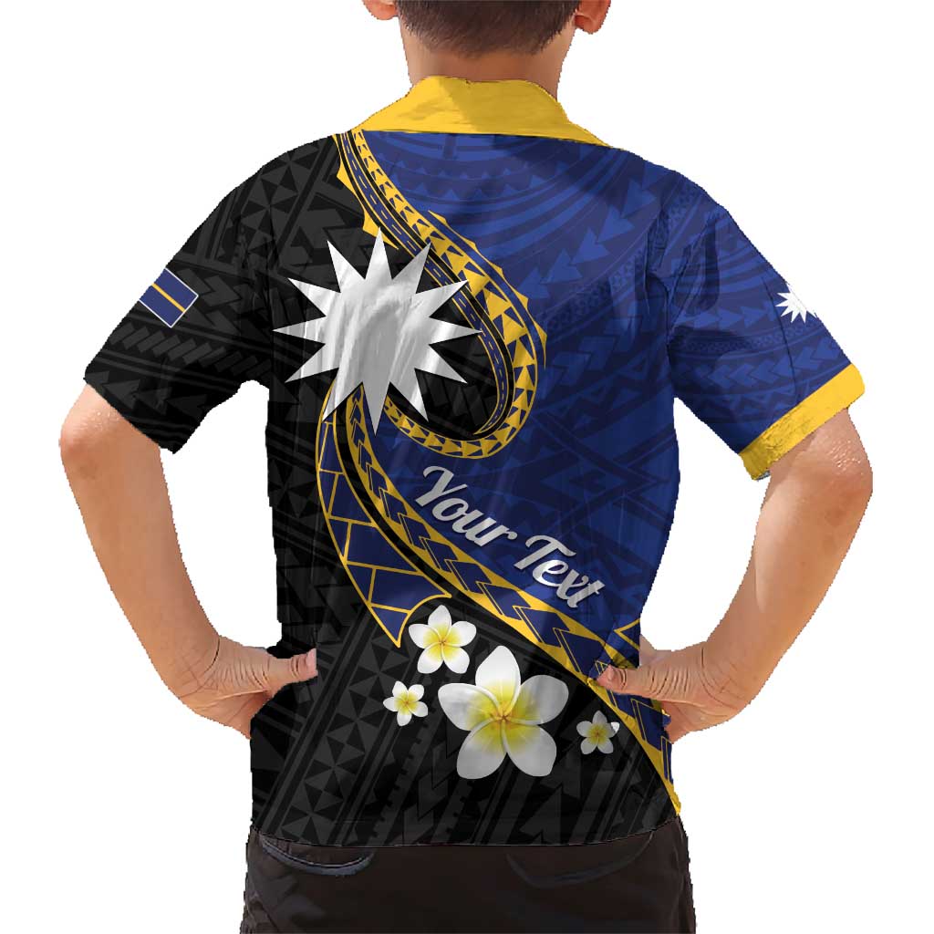 Personalised Nauru Family Matching Short Sleeve Bodycon Dress and Hawaiian Shirt Naoero Proud Plumeria LT01 - Polynesian Pride
