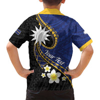 Personalised Nauru Family Matching Tank Maxi Dress and Hawaiian Shirt Naoero Proud Plumeria LT01 - Polynesian Pride