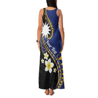 Personalised Nauru Family Matching Tank Maxi Dress and Hawaiian Shirt Naoero Proud Plumeria LT01 - Polynesian Pride
