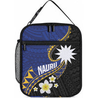 Nauru Lunch Bag Naoero Proud Plumeria LT01 10.2 × 8.3 × 4.3 inch Blue - Polynesian Pride