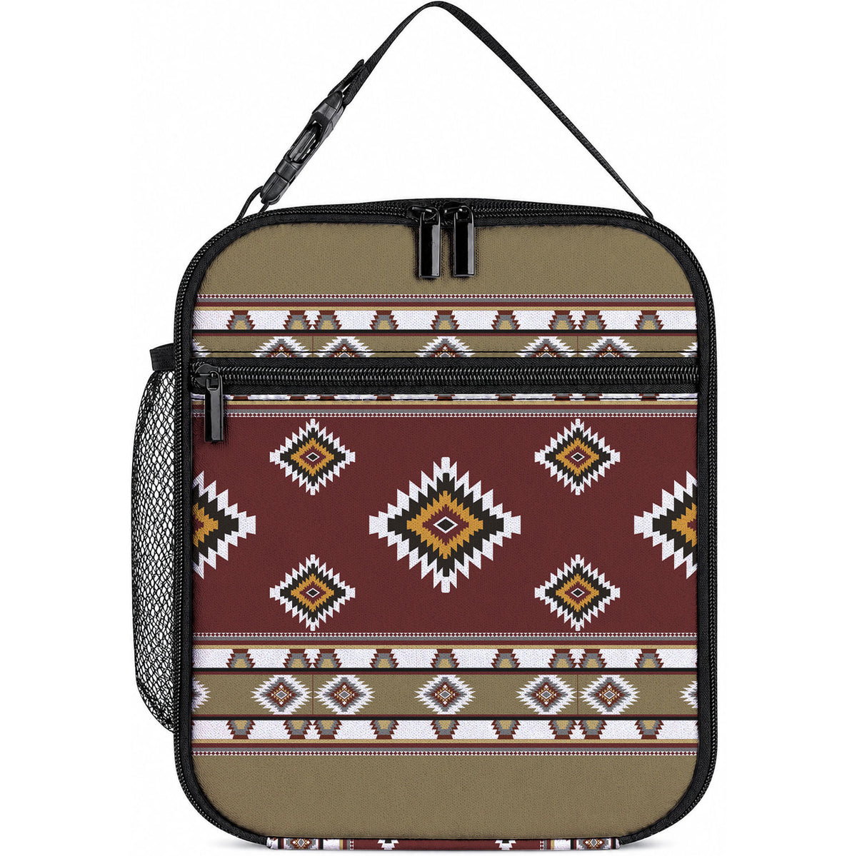 Native American Navajo Lunch Bag Tribal Pattern LT01 10.2 × 8.3 × 4.3 inch Multicolor - Polynesian Pride