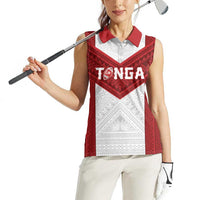 Tonga Rugby Custom Women Sleeveless Polo Shirt Tonga Sea Eagles Go Champions