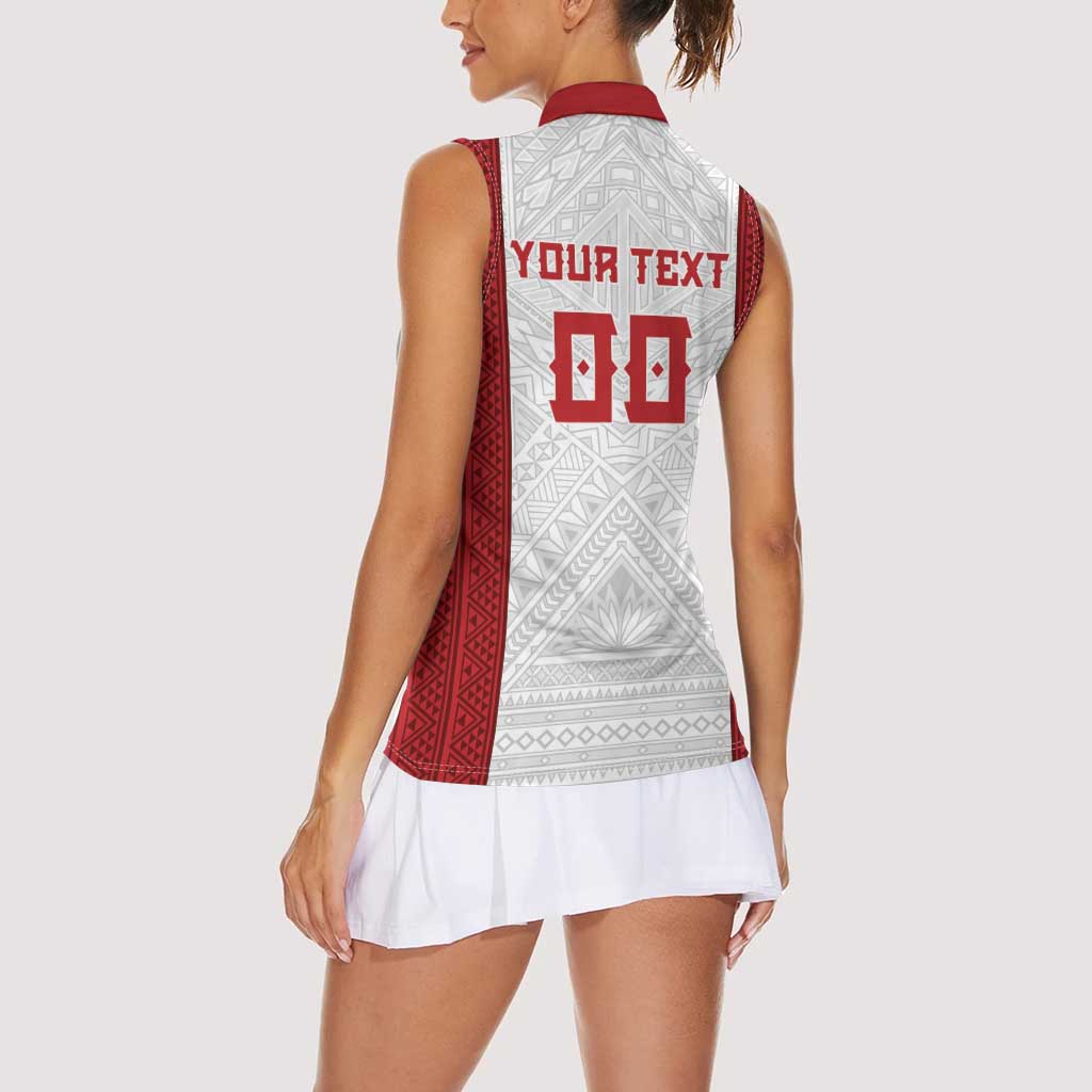 Tonga Rugby Custom Women Sleeveless Polo Shirt Tonga Sea Eagles Go Champions
