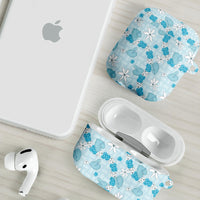 Hawaii Anthurium Tiare Pikake Lei AirPods Case UliUli Lauhala Art Pattern