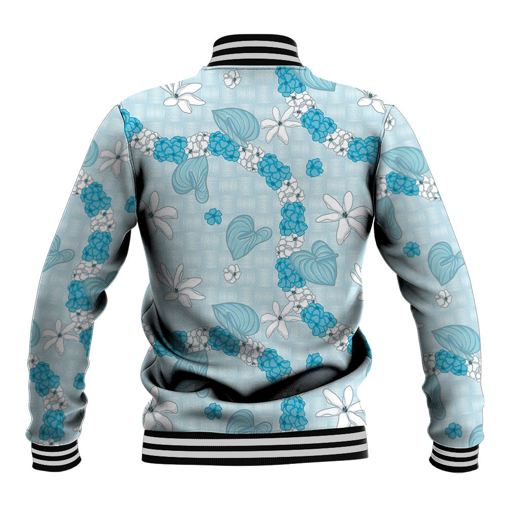Hawaii Anthurium Tiare Pikake Lei Baseball Jacket UliUli Lauhala Art Pattern