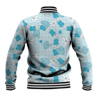 Hawaii Anthurium Tiare Pikake Lei Baseball Jacket UliUli Lauhala Art Pattern