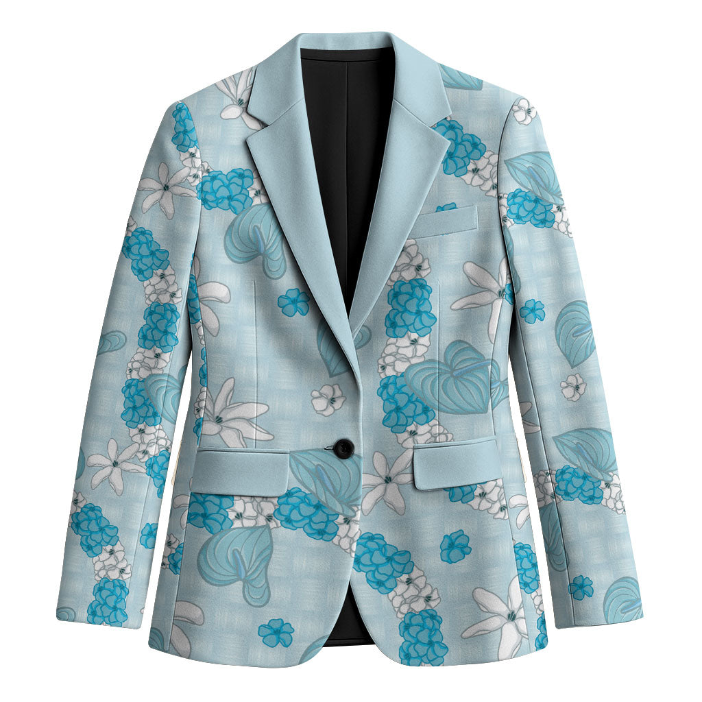 Hawaii Anthurium Tiare Pikake Lei Blazer UliUli Lauhala Art Pattern
