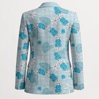 Hawaii Anthurium Tiare Pikake Lei Blazer UliUli Lauhala Art Pattern
