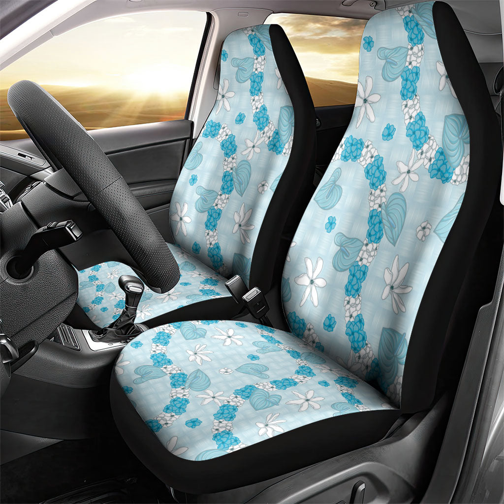 Hawaii Anthurium Tiare Pikake Lei Car Seat Cover UliUli Lauhala Art Pattern