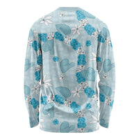 Hawaii Anthurium Tiare Pikake Lei Long Sleeve Shirt UliUli Lauhala Art Pattern LT01 - Polynesian Pride