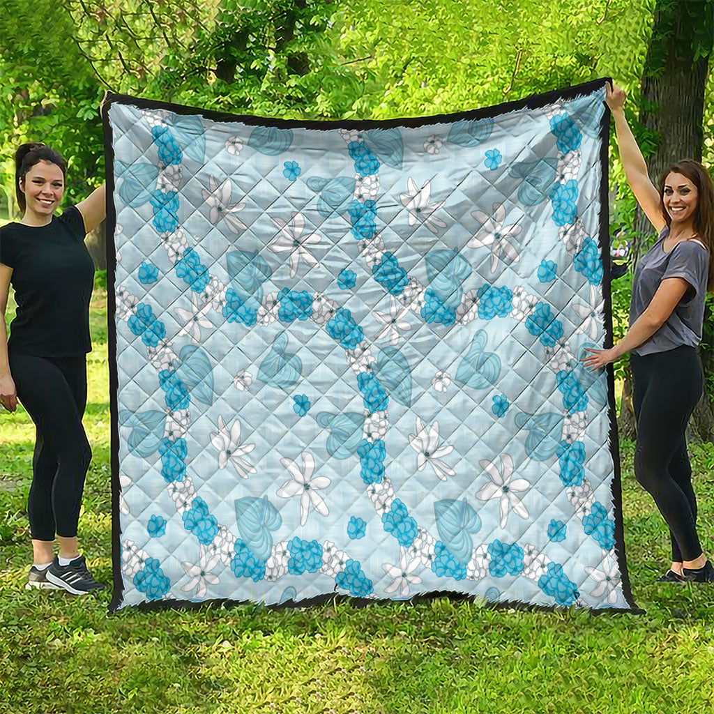 Hawaii Anthurium Tiare Pikake Lei Quilt UliUli Lauhala Art Pattern
