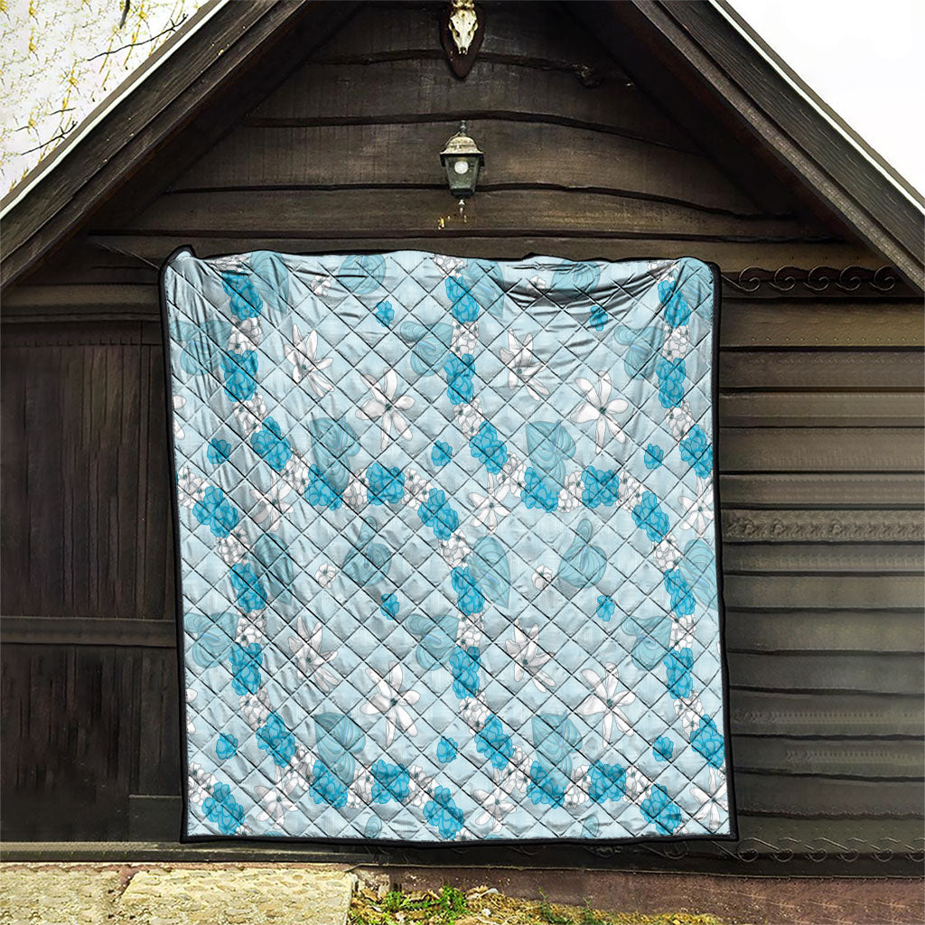 Hawaii Anthurium Tiare Pikake Lei Quilt UliUli Lauhala Art Pattern