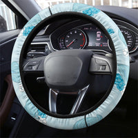 Hawaii Anthurium Tiare Pikake Lei Steering Wheel Cover UliUli Lauhala Art Pattern