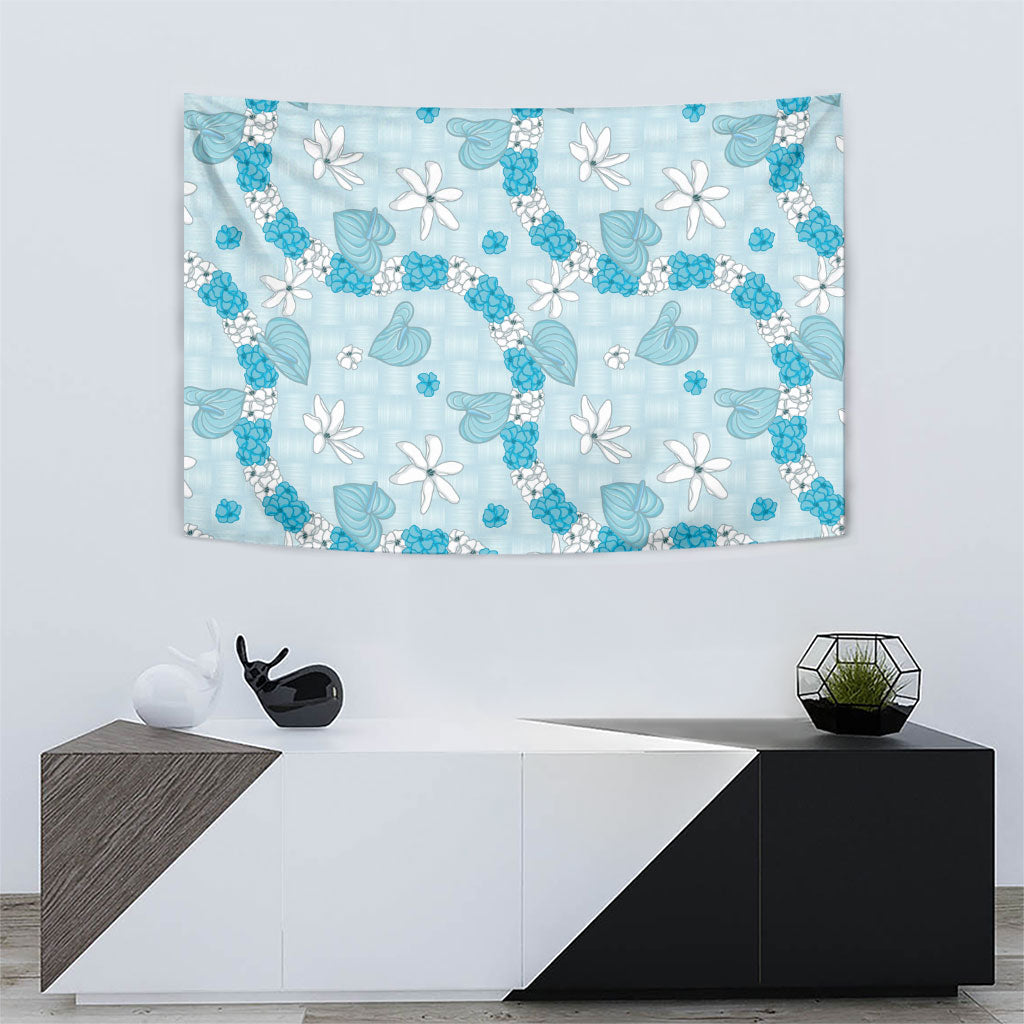 Hawaii Anthurium Tiare Pikake Lei Tapestry UliUli Lauhala Art Pattern