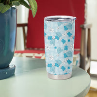 Hawaii Anthurium Tiare Pikake Lei Tumbler Cup UliUli Lauhala Art Pattern LT01 - Polynesian Pride
