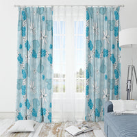 Hawaii Anthurium Tiare Pikake Lei Window Curtain UliUli Lauhala Art Pattern