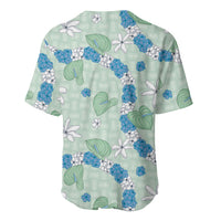 Hawaii Anthurium Tiare Pikake Lei Baseball Jersey Omaomao Lauhala Art Pattern