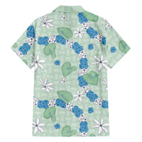 Hawaii Anthurium Tiare Pikake Lei Family Matching Off The Shoulder Long Sleeve Dress and Hawaiian Shirt Omaomao Lauhala Art Pattern LT01 - Polynesian Pride