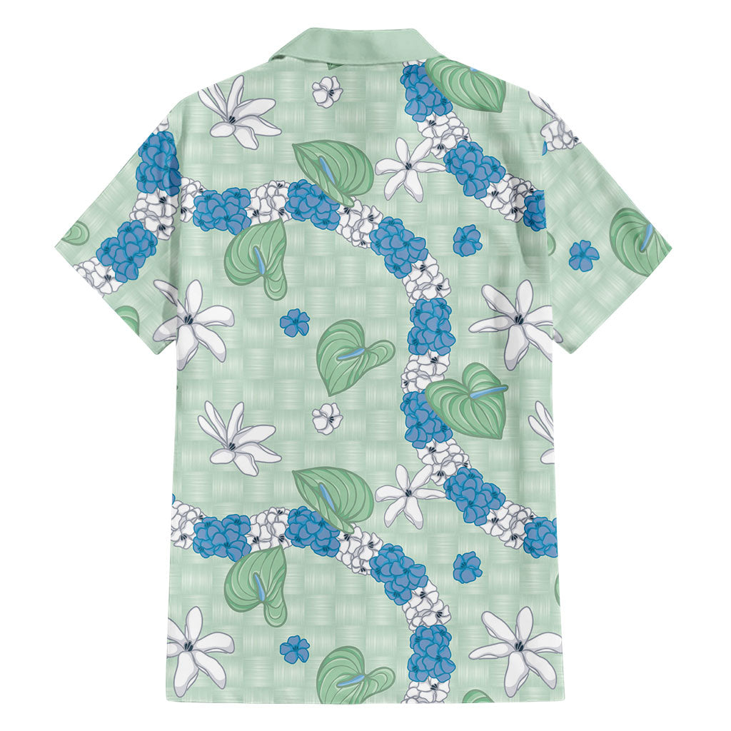Hawaii Anthurium Tiare Pikake Lei Family Matching Tank Maxi Dress and Hawaiian Shirt Omaomao Lauhala Art Pattern LT01 - Polynesian Pride