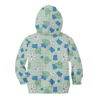 Hawaii Anthurium Tiare Pikake Lei Kid Hoodie Omaomao Lauhala Art Pattern LT01 - Polynesian Pride