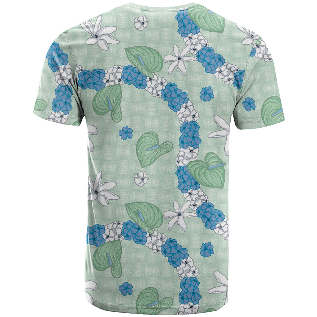 Hawaii Anthurium Tiare Pikake Lei T Shirt Omaomao Lauhala Art Pattern