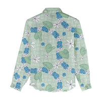 Hawaii Anthurium Tiare Pikake Lei Women Casual Shirt Omaomao Lauhala Art Pattern