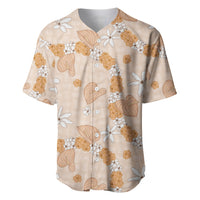 Hawaii Anthurium Tiare Pikake Lei Baseball Jersey Alani Lauhala Art Pattern