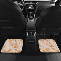 Hawaii Anthurium Tiare Pikake Lei Car Mats Alani Lauhala Art Pattern LT01 Set 2pcs - Back Orange - Polynesian Pride