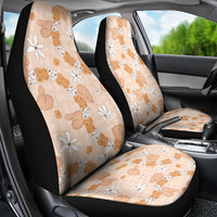 Hawaii Anthurium Tiare Pikake Lei Car Seat Cover Alani Lauhala Art Pattern LT01 - Polynesian Pride