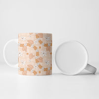Hawaii Anthurium Tiare Pikake Lei Ceramic Mug Alani Lauhala Art Pattern