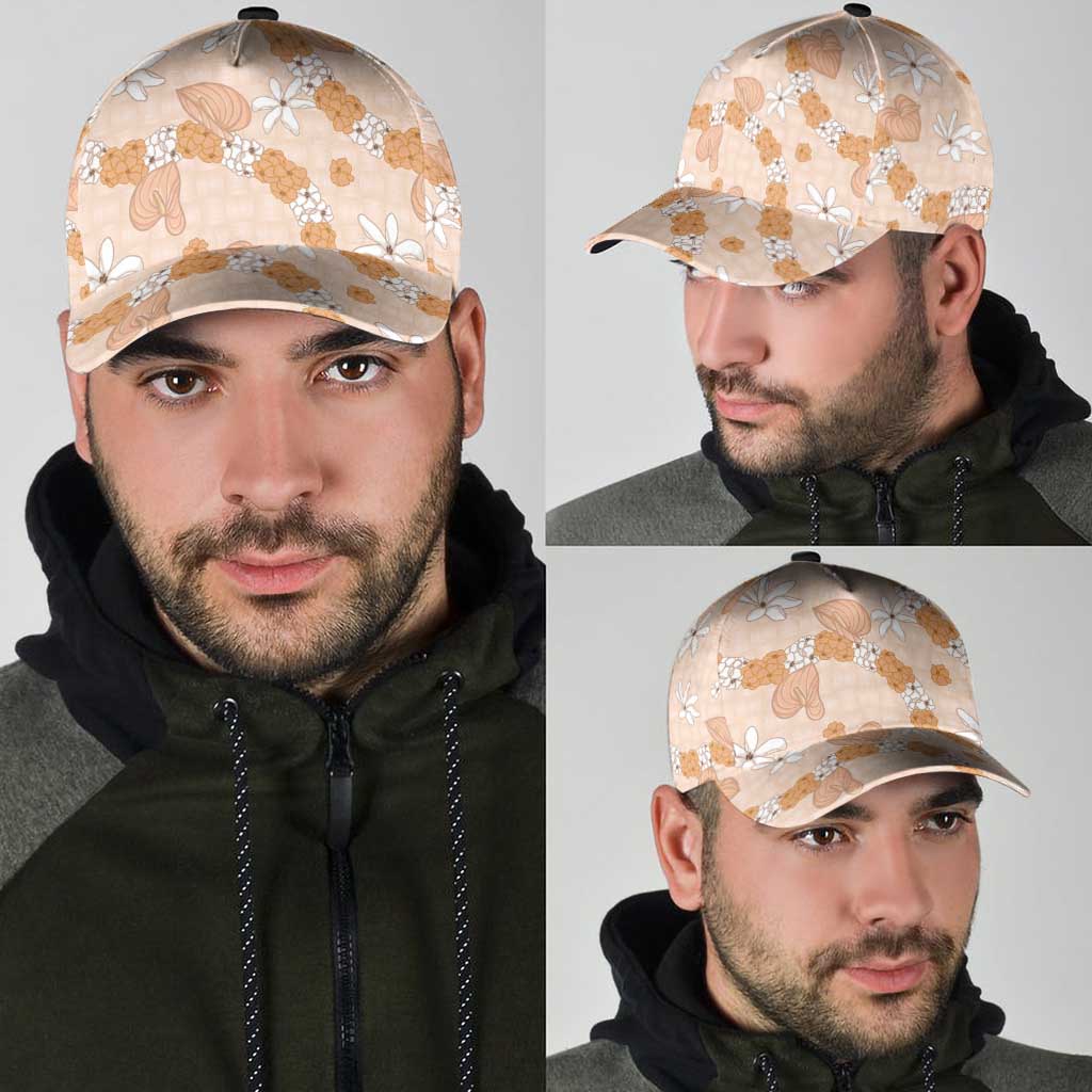 Hawaii Anthurium Tiare Pikake Lei Classic Cap Alani Lauhala Art Pattern
