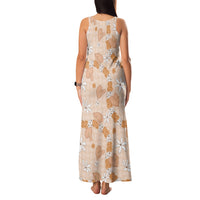 Hawaii Anthurium Tiare Pikake Lei Family Matching Tank Maxi Dress and Hawaiian Shirt Alani Lauhala Art Pattern LT01 - Polynesian Pride