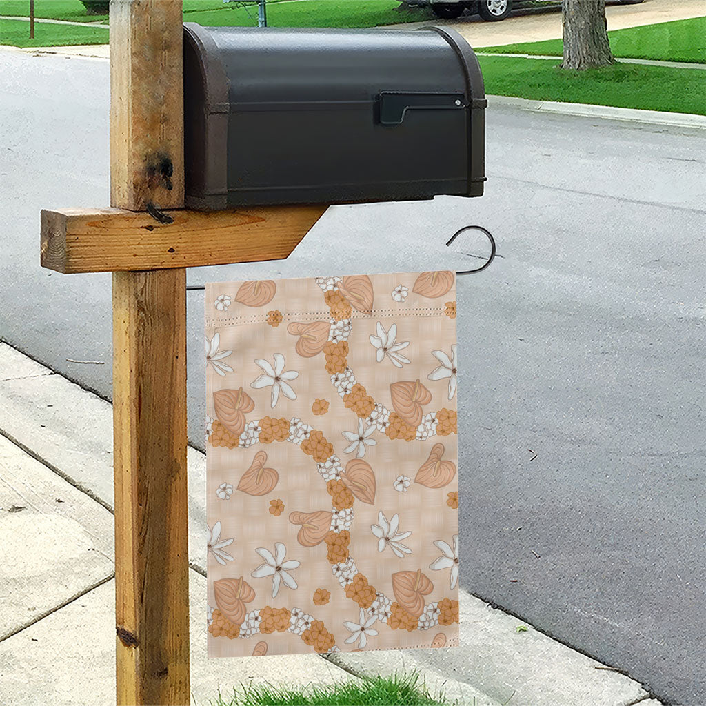 Hawaii Anthurium Tiare Pikake Lei Garden Flag Alani Lauhala Art Pattern