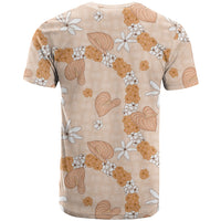 Hawaii Anthurium Tiare Pikake Lei T Shirt Alani Lauhala Art Pattern