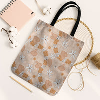 Hawaii Anthurium Tiare Pikake Lei Tote Bag Alani Lauhala Art Pattern