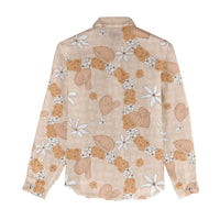 Hawaii Anthurium Tiare Pikake Lei Women Casual Shirt Alani Lauhala Art Pattern