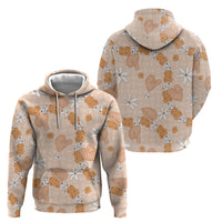 Hawaii Anthurium Tiare Pikake Lei Zip Hoodie Alani Lauhala Art Pattern