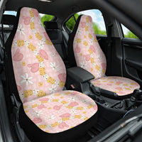 Hawaii Anthurium Tiare Pikake Lei Car Seat Cover Akala Lauhala Art Pattern