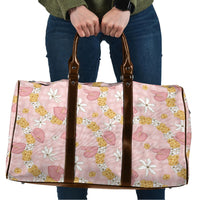 Hawaii Anthurium Tiare Pikake Lei Travel Bag Akala Lauhala Art Pattern