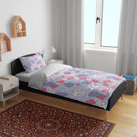 Hawaii Anthurium Tiare Pikake Lei Bedding Set Poni Lauhala Art Pattern