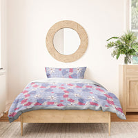 Hawaii Anthurium Tiare Pikake Lei Bedding Set Poni Lauhala Art Pattern