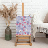 Hawaii Anthurium Tiare Pikake Lei Canvas Wall Art Poni Lauhala Art Pattern