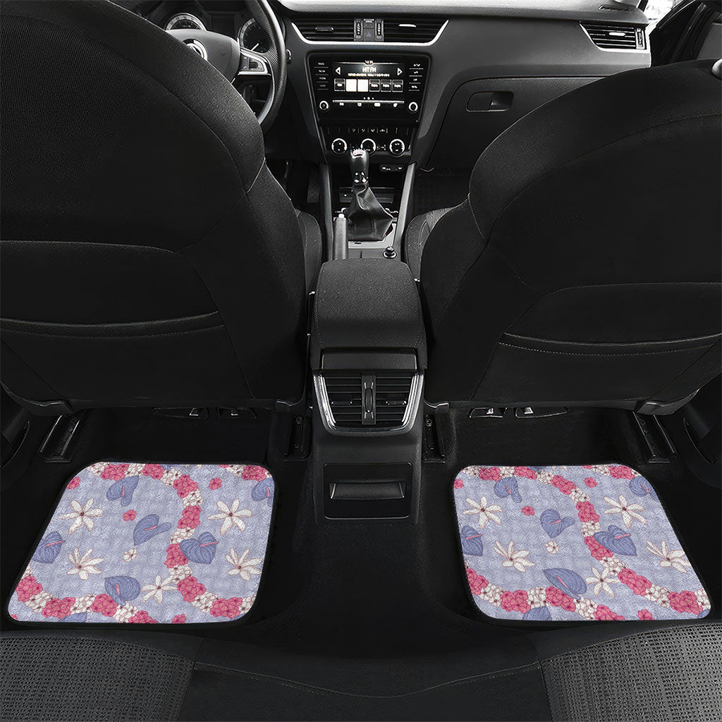 Hawaii Anthurium Tiare Pikake Lei Car Mats Poni Lauhala Art Pattern