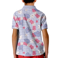 Hawaii Anthurium Tiare Pikake Lei Kid Polo Shirt Poni Lauhala Art Pattern