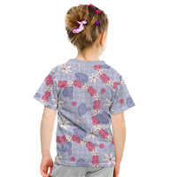 Hawaii Anthurium Tiare Pikake Lei Kid T Shirt Poni Lauhala Art Pattern