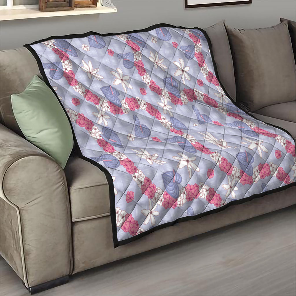 Hawaii Anthurium Tiare Pikake Lei Quilt Poni Lauhala Art Pattern